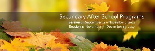 COVER After School Clubs SECONDARY - September - December 2017